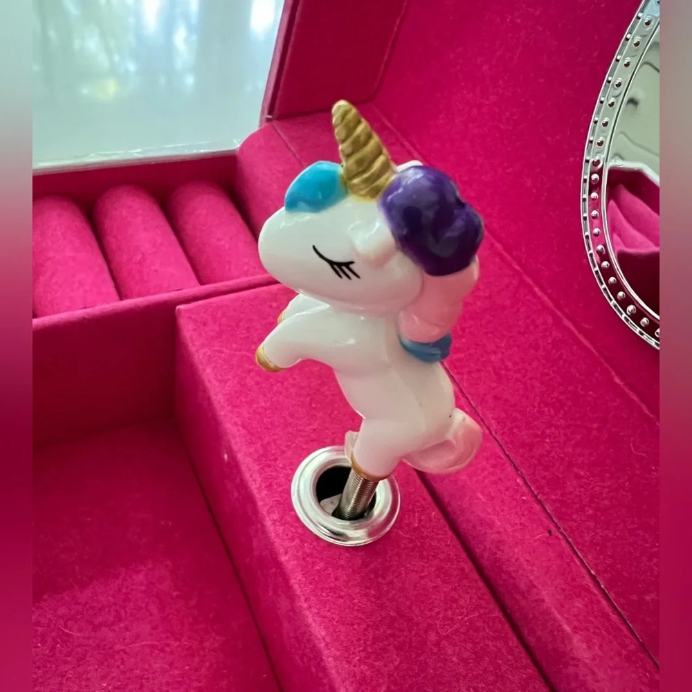 Fairy Glam Jewelry Music Box with unicorn Pullout Drawer Storage for Kids UK